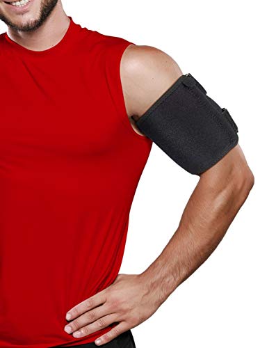 ARMSTRONG AMERICA Elbow Splint Tendonitis Elbow Brace (Fits Most) + Bicep Tendonitis Brace Compression Sleeve (Large) Bundle