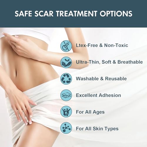 Silicone Scar Sheets, Silicone Scar Tape for Scar Removal Treatment (1.6”x 60” Roll-1.5M), Reusable Silicone Scar Strips for Surgical, C-Section, Tummy Tuck, Keloid Scars, Burn, Acne