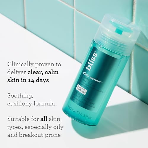 Bliss Clear Genius Clarifying Toner + Serum - 4.3 Fl Oz - Purifying Formula