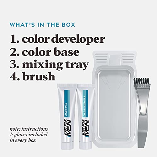 JUST FOR MEN Mustache & Beard Dye, Keratin, Medium Brown M-35 (3 Pack) 1 Count (Pack of 3)