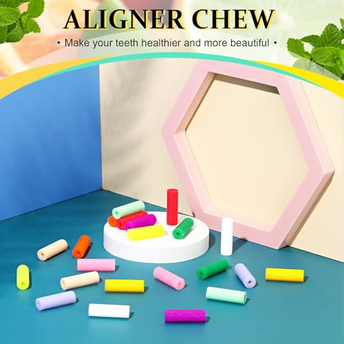 110 Pcs Aligner Chewies for Aligner Tray, 11 Colors and Flavors 1.4 Inch