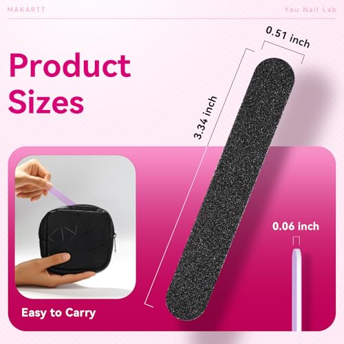 Makartt Mini Nail Files 100/180 Grit - 100PCS Disposable Emery Boards 100/180 Grit-100pcs Multicolor