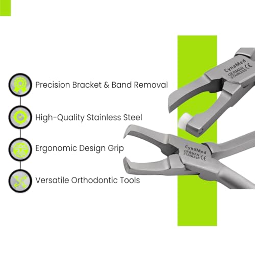 Cynamed Orthodontic Braces Removal Pliers - Professional Bracket Debonding Forceps - Dental Brace Remover Tool - High Precision Grip - Premium Stainless Steel