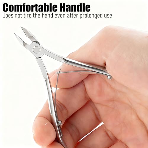 Bestac Professional Stainless Steel Cuticle Trimmer - Extremely Sharp Dead Skin Clipper Nippers, Labor-Saving Cuticula Remover for Fingernails Toenails, Manicure Pedicure Tools for Women Men