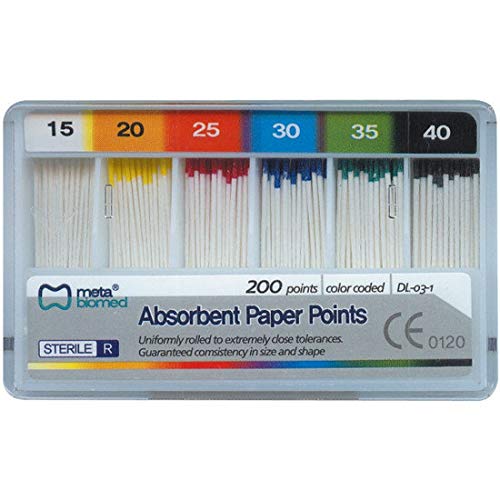Dental Endo Endodontic Absorbent Paper Points META Size 15-40 Color Coded