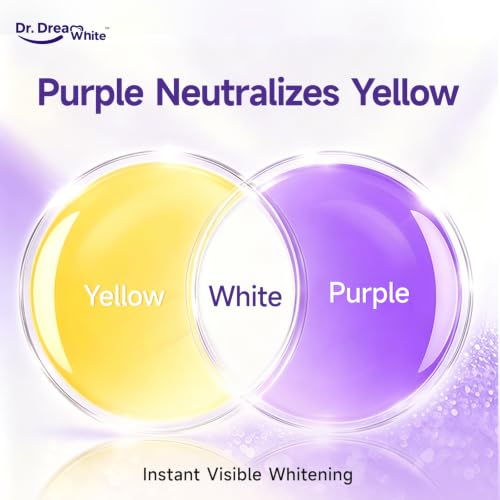 Dr.DreamWhite Purple Color Correction Whitening Toothpaste, 4oz, Pack of 2 4 Ounce (Pack of 2)