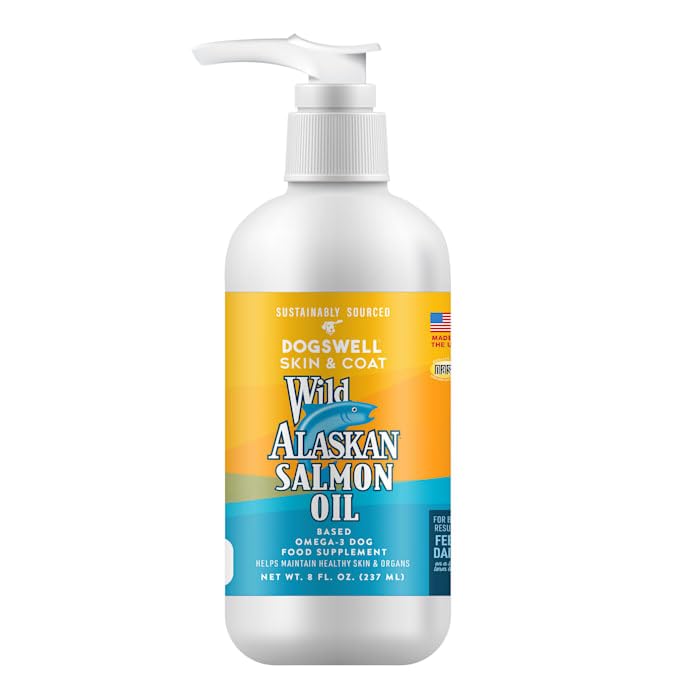 Wild Alaskan Skin & Coat Salmon Oil Based Omega-3 Supplement for Dogs 8 fl. oz.
