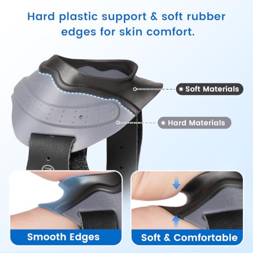Velpeau CMC Thumb Brace for Arthritis Pain Relief and Support, Right L New Black - Right Large