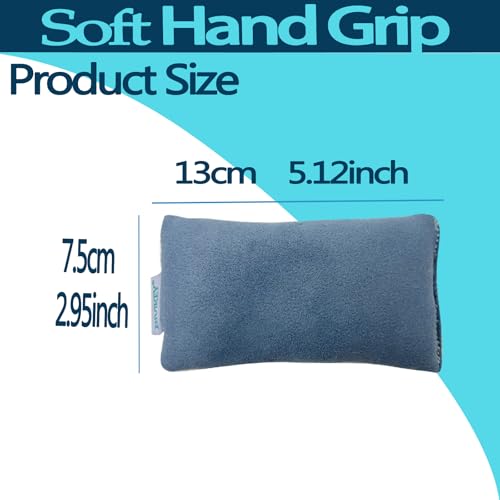 1 Pcs Hand Contracture Cushion Palm Grip |for Stroke Recovery |100% Wool filling Soft and Breathable Palm Protector With Elastic Strap 2 Piece Blue