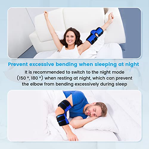 Elbow Splint Brace for Cubital Tunnel Syndrome and Ulnar Nerve Entrapment,New Upgraded with 4 Angles Adjustable,Fixed Elbow,Prevent Excessive Bending,for Men,Women,fits Left and Right Arm - S