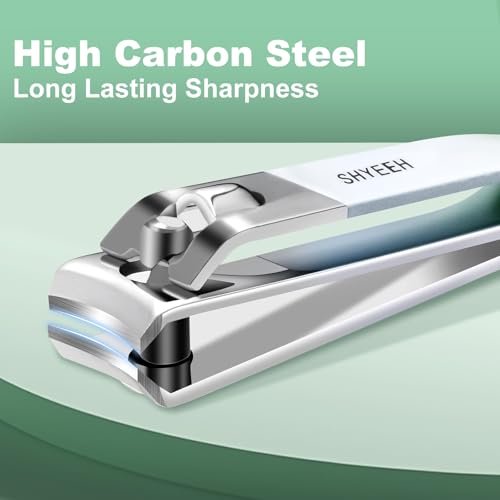 Manicure Set, 10 pcs High-Carbon Steel Nail Clippers Set, Portable Mini Manicure and Pedicure Kit, Travel Grooming Nail Kit with Leather Bag for Men and Women Green