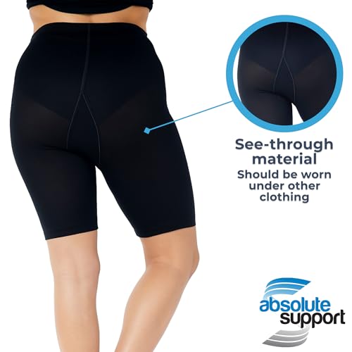 ABSOLUTE SUPPORT Women Medical Compression Shorts 20-30mmHg 3X-Large Plus Black