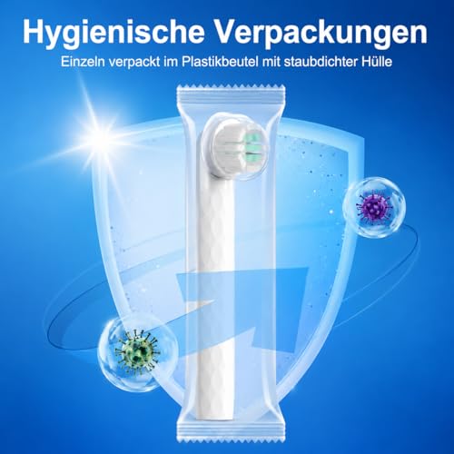 Replacement Heads Compatible with Quip Rev 360 Oscillating Electric Toothbrush,with Cover Cap,10 Pack (White, Medium) White 1 Count (Pack of 10)