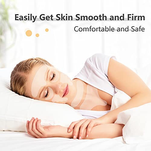 Maitys 32 Pcs Silicone Face Mask & Anti-Wrinkle Patches,Clear, Milk White Clear, Milk White