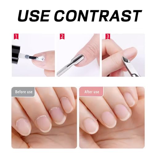 Professional 2-in-1 Mini Cuticle Nipper with Pusher Stainless Steel Nail Cutter and Trimmer for Women Angled Clippers with Pouch Portable Manicure Tool for Precise Cuticles Removal
