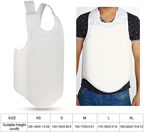 Karate Chest Guard, Unisex Highly Elastic Taekwondo Chest Guard Boxing Breast Protector Vest for Adult Child(M)