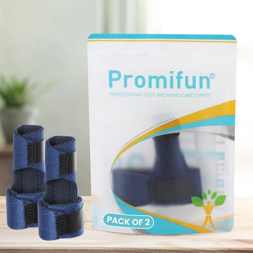Promifun Finger Braces, 2 Pack Trigger Finger Splints for Straightening, Mallet Finger and Broken Finger, Finger Straighteners Provide Support and Relieve Pain - Blue