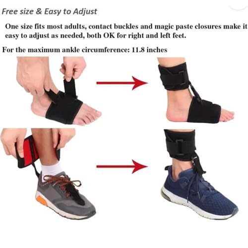 Adjustable AFO Foot Drop Brace | Comfortable & Lightweight Cushioned Ankle Foot Orthosis | Improve Walking and Mobility