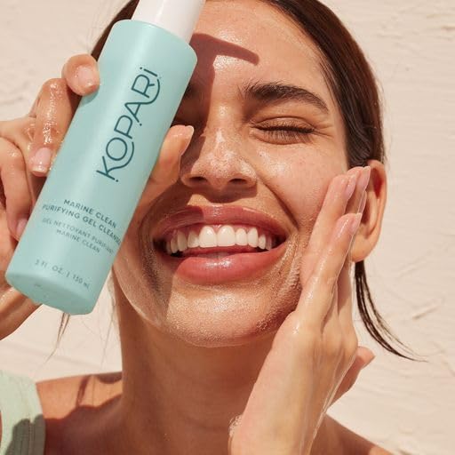 Kopari Marine Clean Purifying Gel Cleanser, Infused with Amino Acids & Vitamin B5, Dual-Action Gel-to-Foam Cleanser, Gentle and Nourishing, 5 oz | New Look, Same Formula, Product Packaging May Vary 5.1 Ounce (Pack of 1) No Color