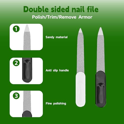 Metal Nail File Kit - 4PCS Professional Stainless Steel Long Nail Files