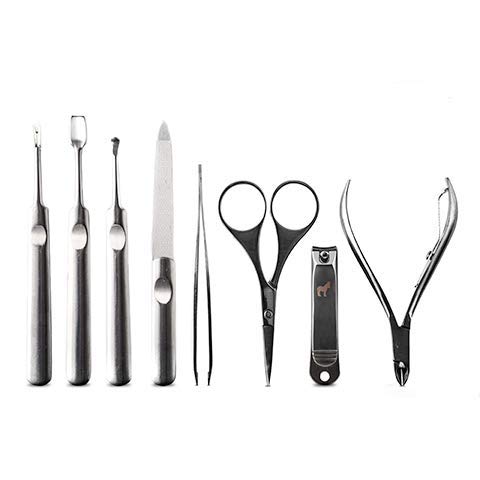 Pete & Pedro 8-Piece Manicure Set Stainless Steel Kit for Men & Women a) 8-Piece Stainless Steel Manicure Set