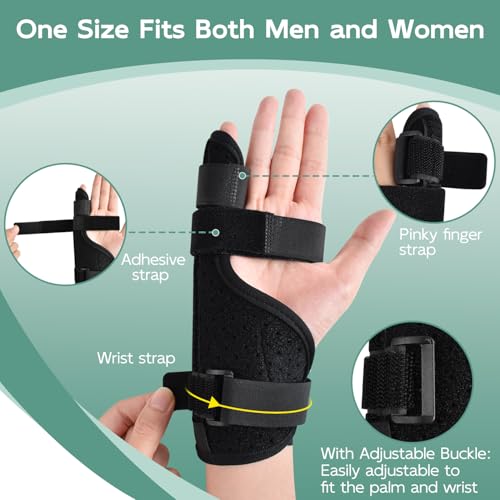 Pinky Finger Splint, Trigger Finger Splints for Little Finger, Pinky Hand Support Brace for Left & Right Hand, Metacarpal Wrist Fingers Immobilizer for Arthritis, Tendonitis, Injury