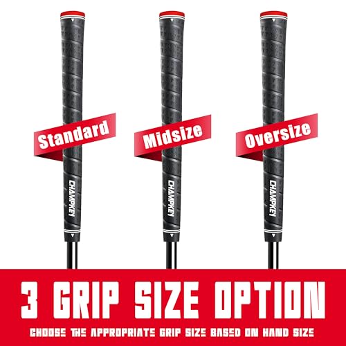 CHAMPKEY Professional Golf Swing Trainer with Customizable Size Grip - Come with 2 Golf Alignment Sticks - Choose Grip Size and Swing Training Aid Length Oversize （Grip Size） 40 Inches
