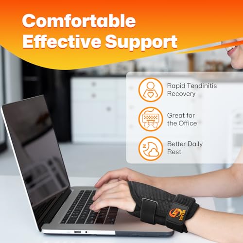 NEVVIS Thumb Brace Right/Left Hand: Ergonomic Thumb Splint, Thumb Spica Splint Right Hand with Wrist Support for Arthritis, De Quervains Tenosynovitis Brace, CMC Joint, Tendonitis, Either Hand (L/XL) L/XL