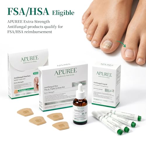 APUREE Fungal Nail Patches Extra Strength: 1% Tolnaftate Nail Repair 32PCS