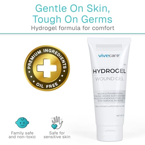 ViveCare Hydrogel Wound Dressing (3 Oz Tube) - First Aid Healing Gel 2