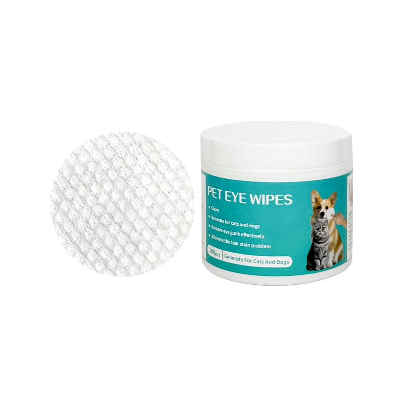 Eyes Wipes for Dogs & Cats - Gently Remove Tear Stain, Eye Debris, Discharge, Mucus Secretions - Coconut Oil Pet Cleaning Grooming Deodorizing Wipes for Eyes, Wrinkle, Face - 100pcs - BeesActive Australia