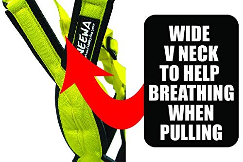 Neewa Adjustable Sled Pro Harness (Medium, Blue), Dog Harness Large Breed, Dog Pulling Harness, Giant Dog Harness, Sled Harness for Pulling, Great for Dog Joring Medium - BeesActive Australia