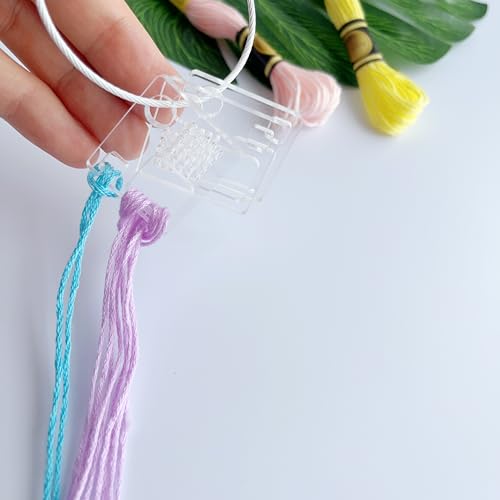 Set of 200 Mini Acrylic Floss Swatches, Floss Drops with Thread Swatch, Variegated Thread Floss Drops (200 PCS) 200 PCS