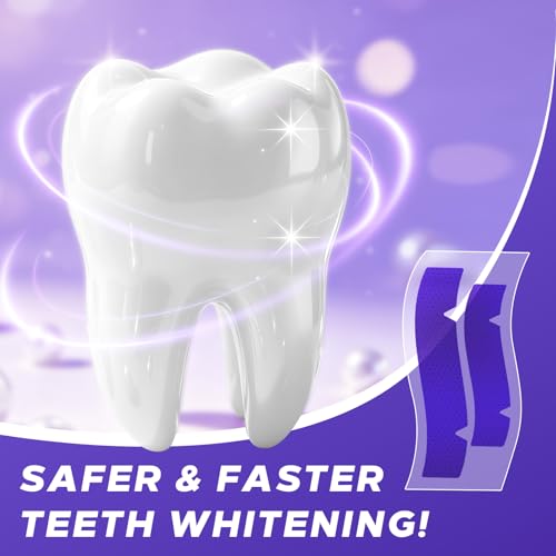 Purple Teeth Whitening Strips 42 Count - 21 Days Treatment Whitener Strips Purple 1 Count (Pack of 42)