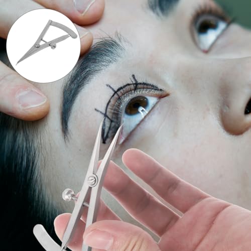 Eyelid Measuring Ruler 3.27 Inch Stainless Steel Eye Positioning Gauge Portable Eye Measurement Tool for Double Eyelid Surgery and Cosmetic Precision
