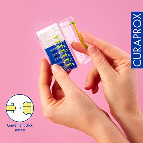 Curaprox Interdental Brushes CPS 011 Prime Refill, Pack of 8, Green, 1.1 mm Diameter, 5 mm Efficiency, Refill Pack, Without Holder
