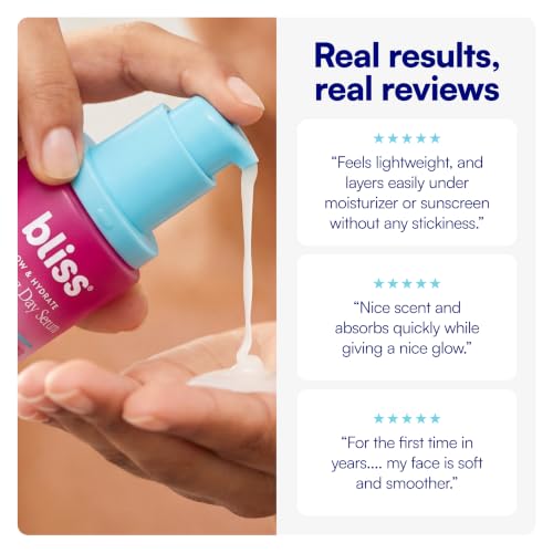 Bliss Glow and Hydrate Niacinamide Hydrating Face Serum - 1 Fl Oz - Radiant 02- Niacinamide + Hyaluronic Acid: Hydrating Daytime Glow Serum