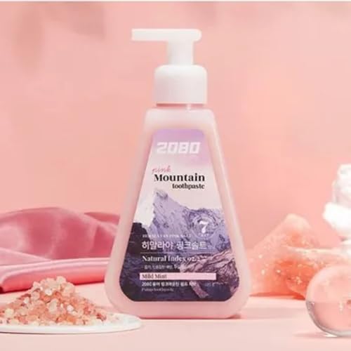 20th to 80th Himalayan Pink Salt Toothpaste Pump - 325g Pump Bottle, Natural Mint Flavor - Gentle Oral Hygiene with Natural Ingredients - Korean Cosmetic