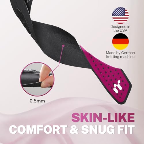Ultra Thin Carpal Tunnel Wrist Brace with Soft Thumb Design (Not for Thumb Pain), Ajustable Compression Wrist Wraps with Mobility for Sports Work Typing Sleeping, Tendonitis, Arthritis Ulnar Pain L/XL Rose