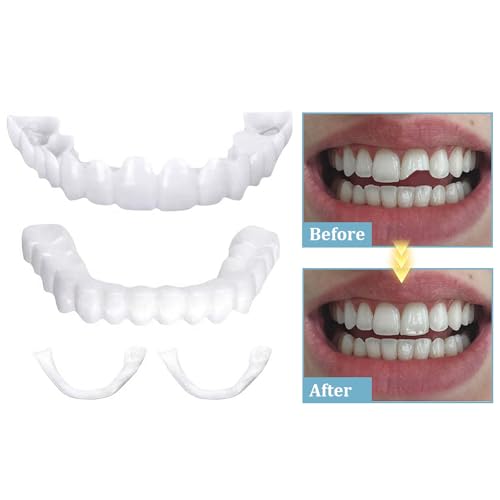2 Pairs, Temporarily Adjustable for Men and Women, Regain Confidence Smile(White)