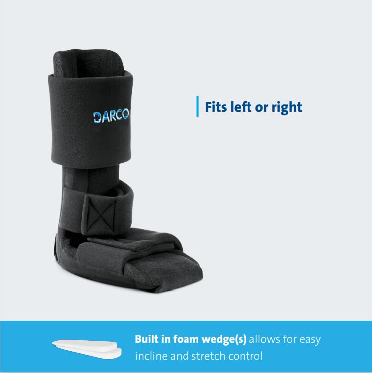 Darco Night Splint Wedge Black For Plantar Fasciitis and Achilles Tendonitis L4396 (Small NW1B) Small NW1B
