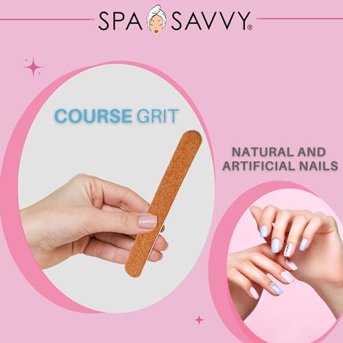 Nail File Set, 30 Count, Double Sided 6 Inch Emery Board Nail Files, Pedicure and Manicure Tools 30 Count (long)