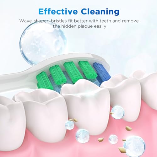 Replacement Brush Heads for Waterpik Sensonic Complete Care Toothbrush White(pack of 10)