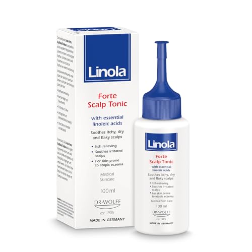 Linola Forte Scalp Tonic - Scalp Care for Itchy, Dry & Flaky Scalps - Soothes Mild Inflammation - with Essential Linoleic Acids - for Skin Prone to Atopic Eczema - Made in Germany - 100 ml (3.4 Fl Oz)
