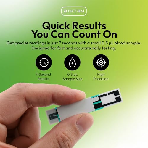 ARKRAY GLUCOCARD Vital Blood Glucose Test Strips – No Coding Required, Fast 7-Second Results, 0.5 Microliter Sample Size – Compatible with GLUCOCARD Vital Glucose Meter, 100 Count (2 Packs of 50) 100 Count (2 packs of 50)