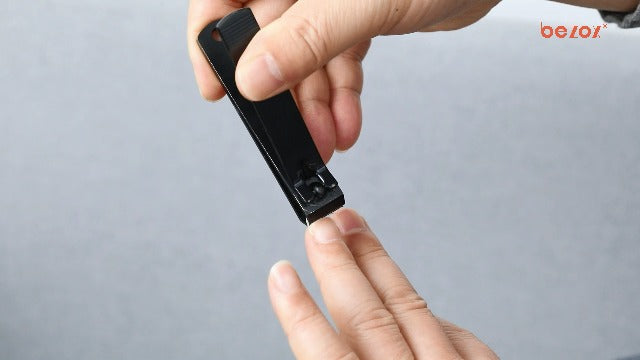 BEZOX Large Toe Nail Clippers for Thick Nails - Straight Edge Nails Clipper for Men, Toenails Clipper for Seniors, Heavy Duty Stainless Steel Fingernail Clippers for Women, Thick Toenails Tool - Black