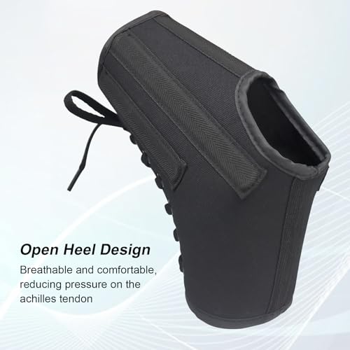 AIDY-PRO Lace Up Ankle Brace with Metal Side Stabilizers, Adjustable Lace-Up Ankle Braces for Men and Women Sprained Foot Support Brace for Posterior Tibial Tendonitis Achilles Tendon Injury L Large