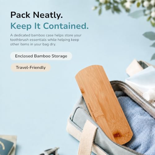Sustainable Tomorrow Zen and Junior Bamboo Premium Electric Toothbrush Holder Case | Eco-Friendly Bathroom Storage Box | Heavy Duty Oral Care Organiser for Adults & Kids