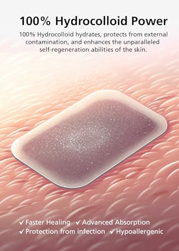 EasyDerm Thin Hydrocolloid Wound Dressing 1 Pack(2ea) - 4"x4" -Healing Care 1 Pack(2 Dressings)