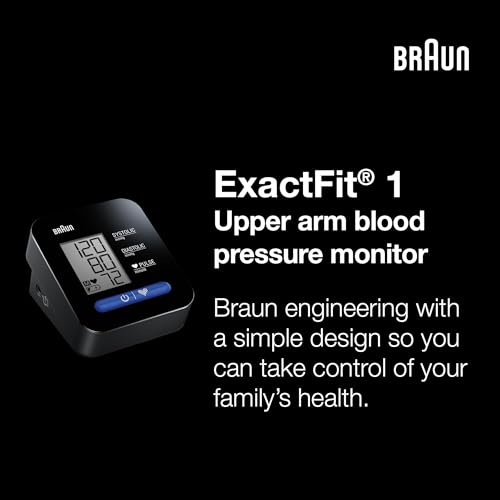Braun ExactFit 1 Upper Arm Digital Blood Pressure Monitor Adjustable Cuff